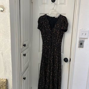 Madewell Black floral dress